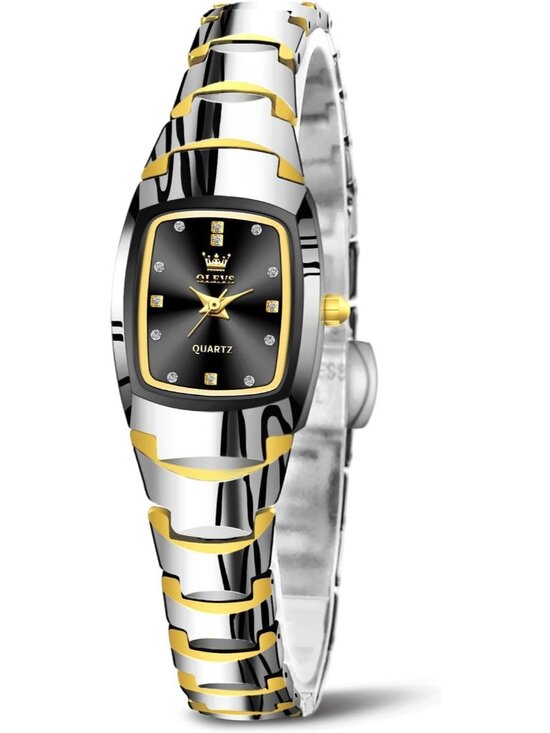 Women\'s Silver/Gold/Black Stainless Steel Waterproof Analog Quartz Wrist Watch main image 5